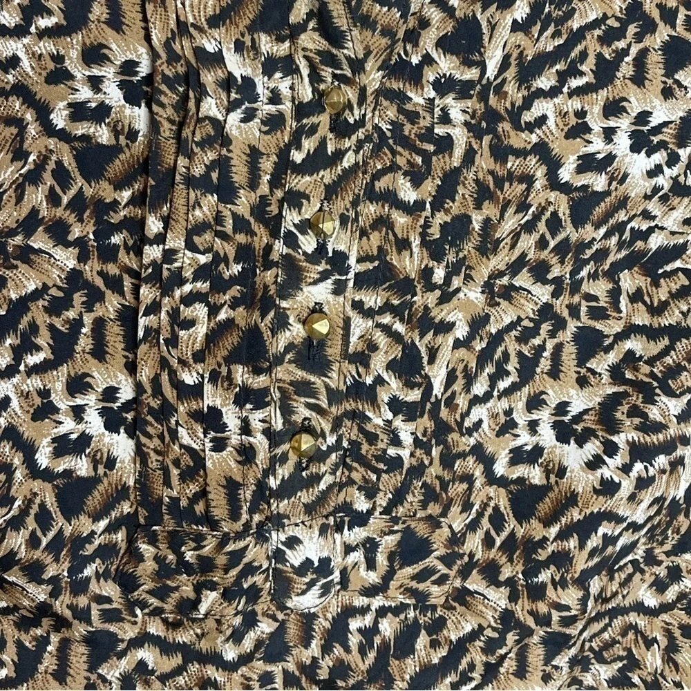 ZARA trafaluc leopard long sleeve shift dress